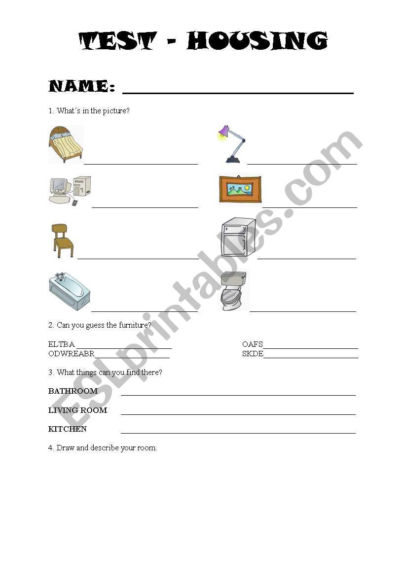 Test Housing worksheet