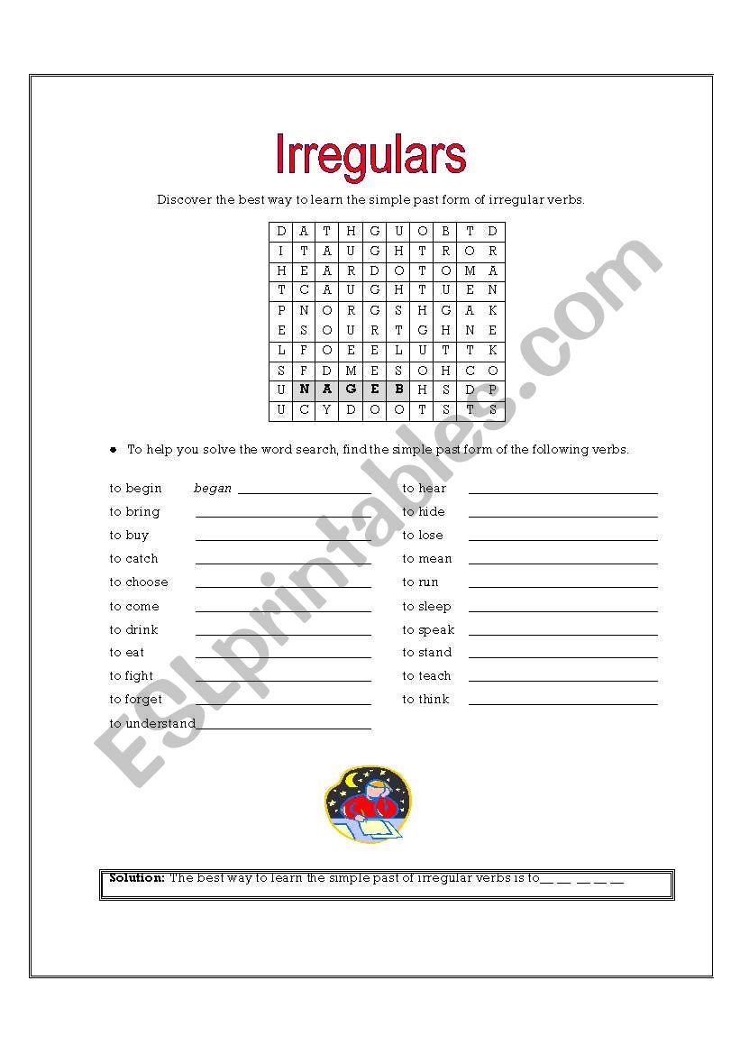 Irregulars worksheet