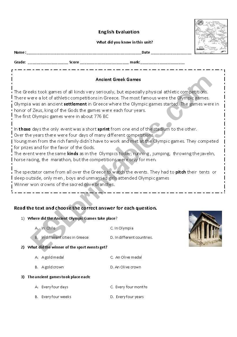 reading comprehension  worksheet