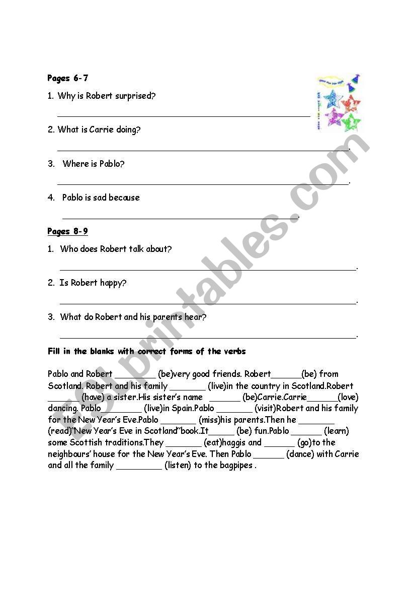 New years Eve page 3 worksheet