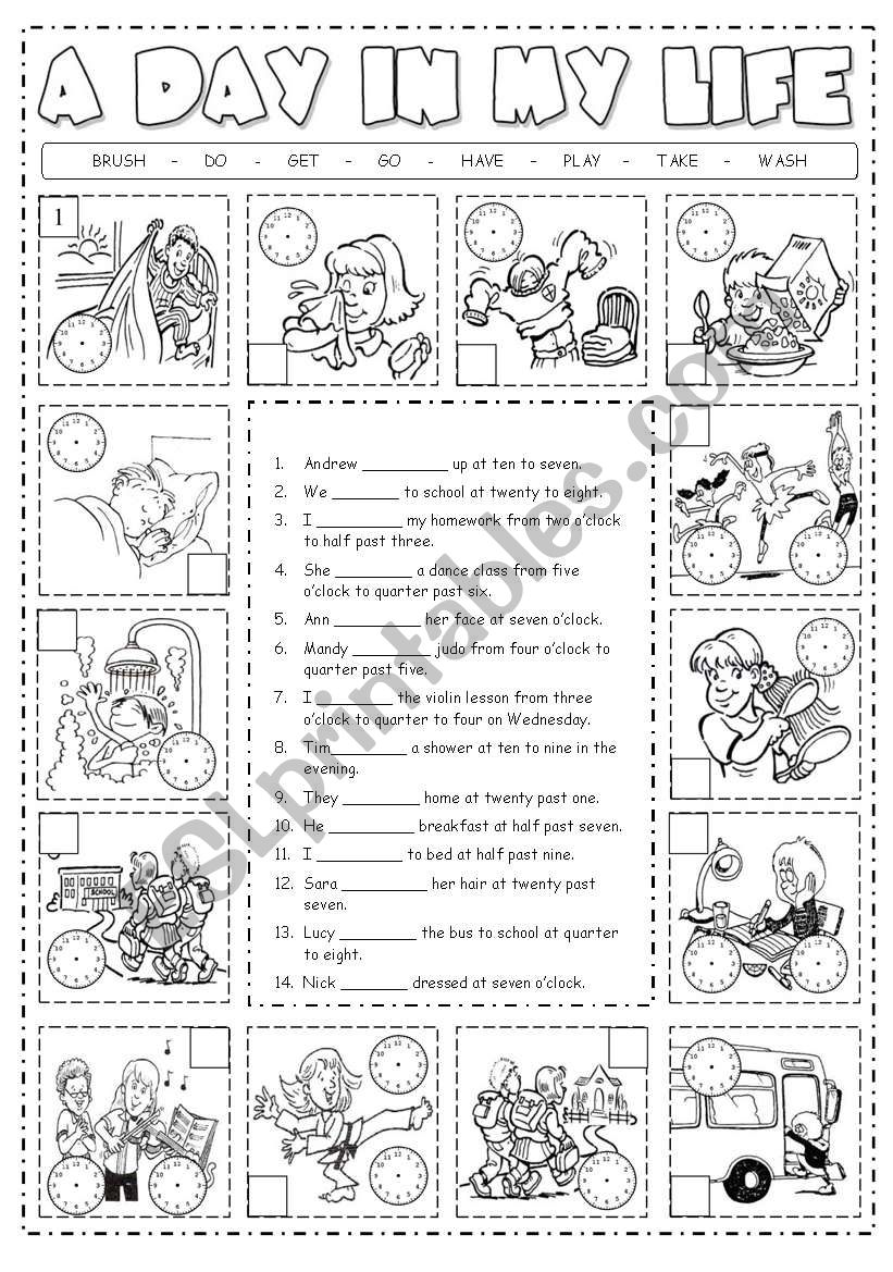 Daily Routines worksheet