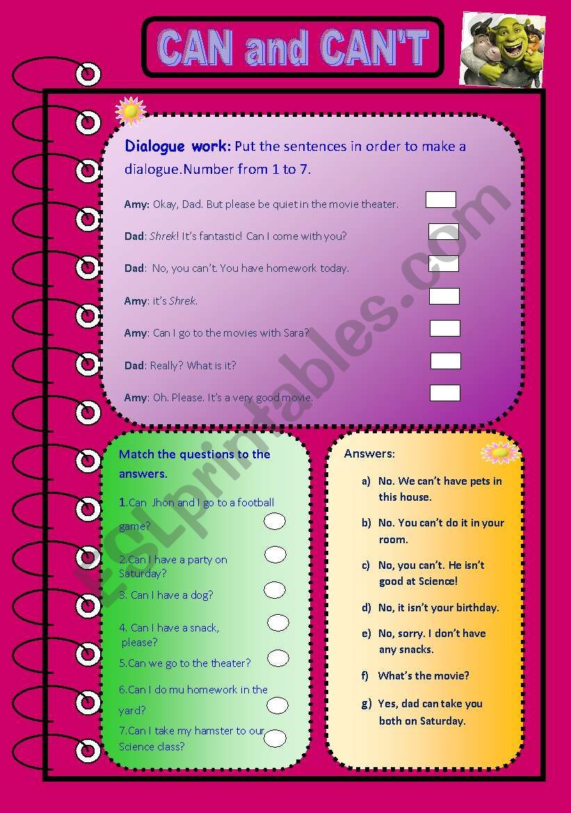 CAN - CAN´T - ESL worksheet by casmo