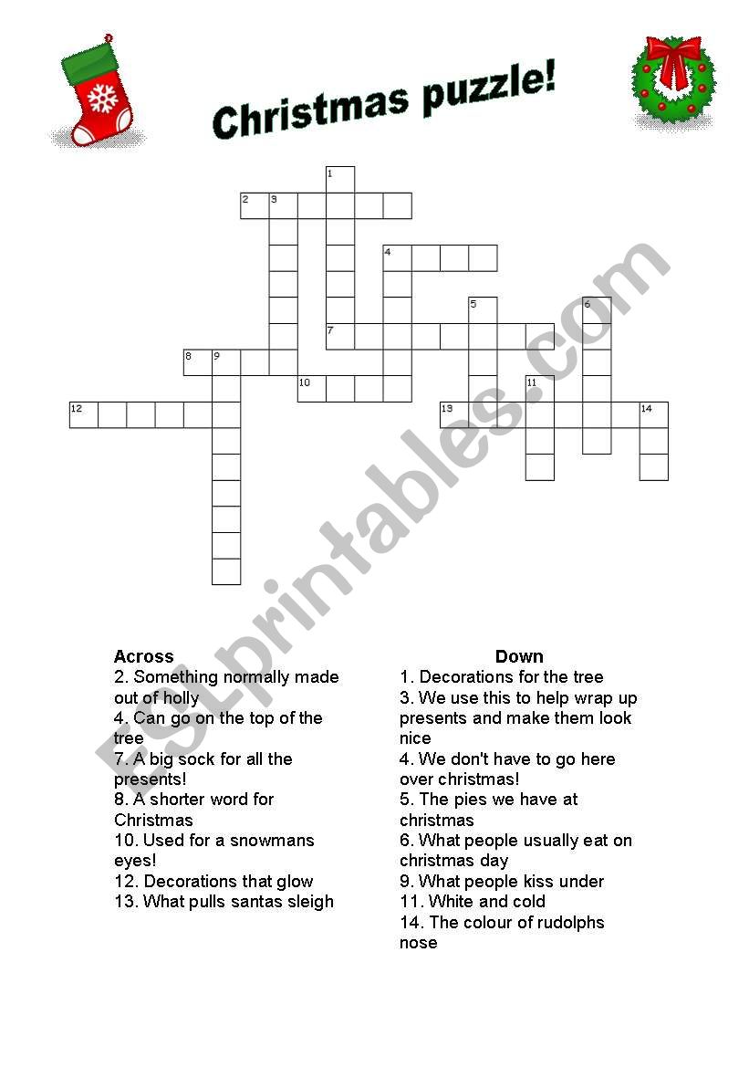 Christmas Puzzle worksheet