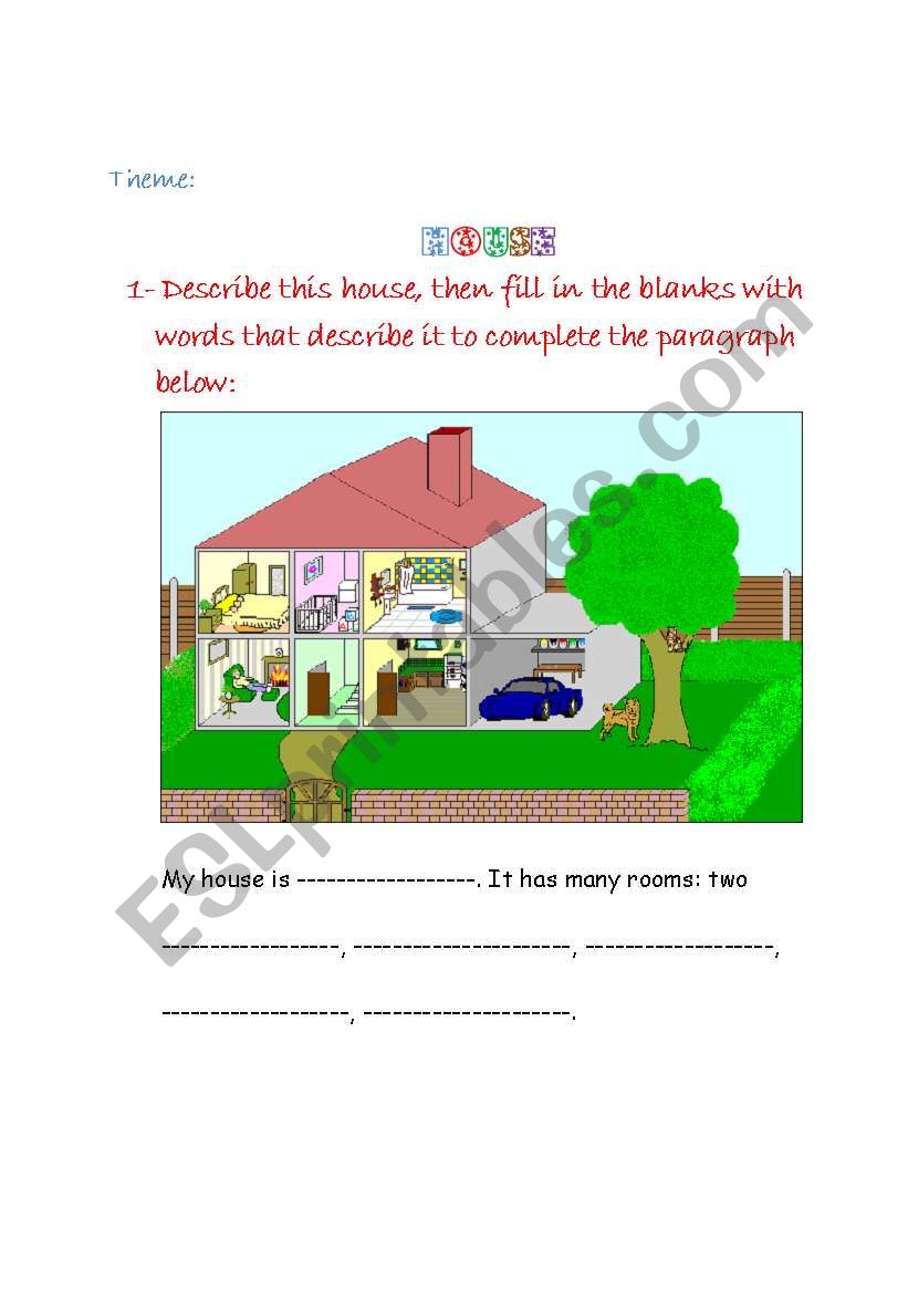 House Description worksheet