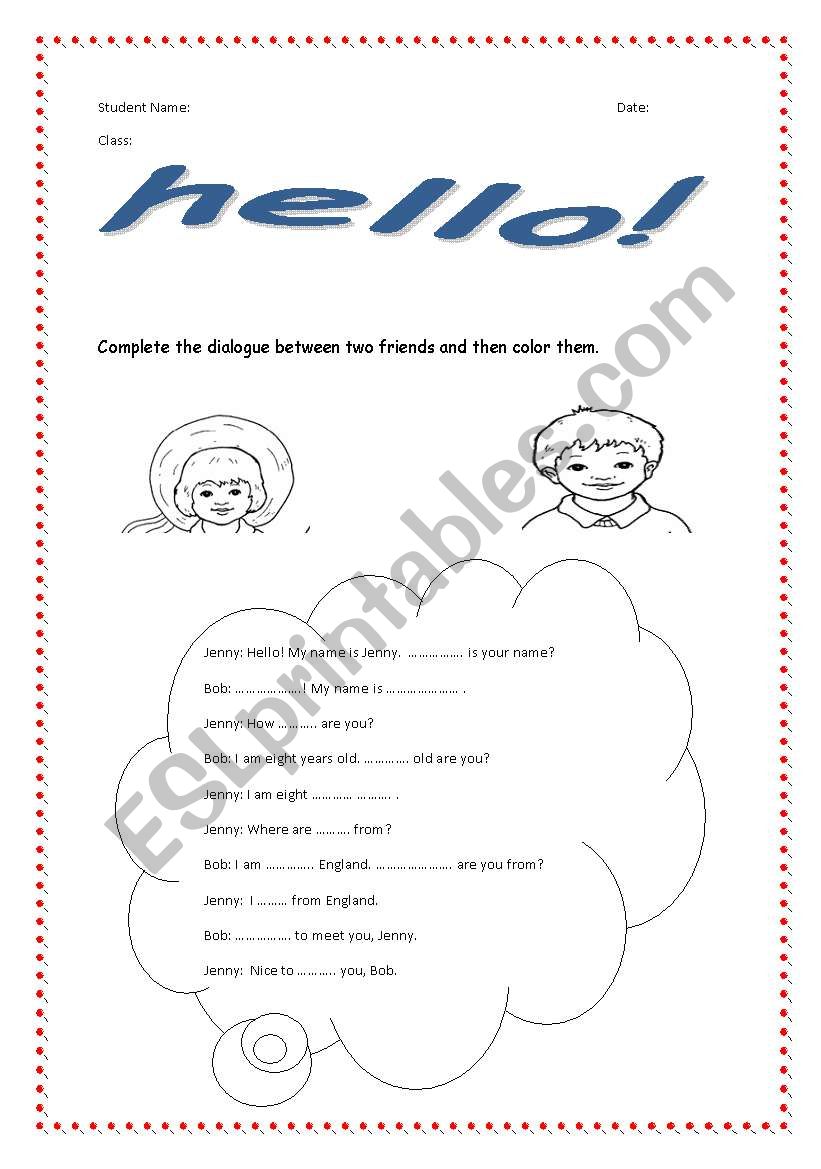 Hello! worksheet