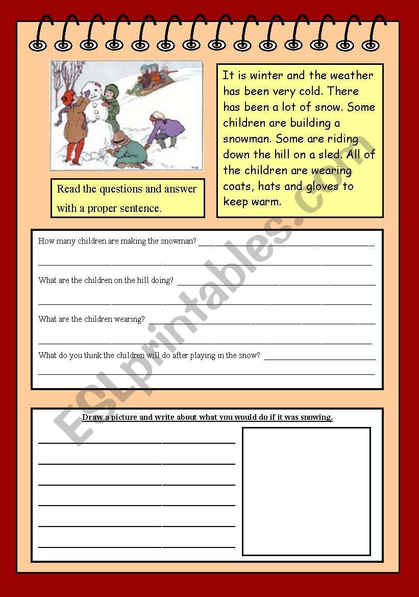 Working with words worksheet