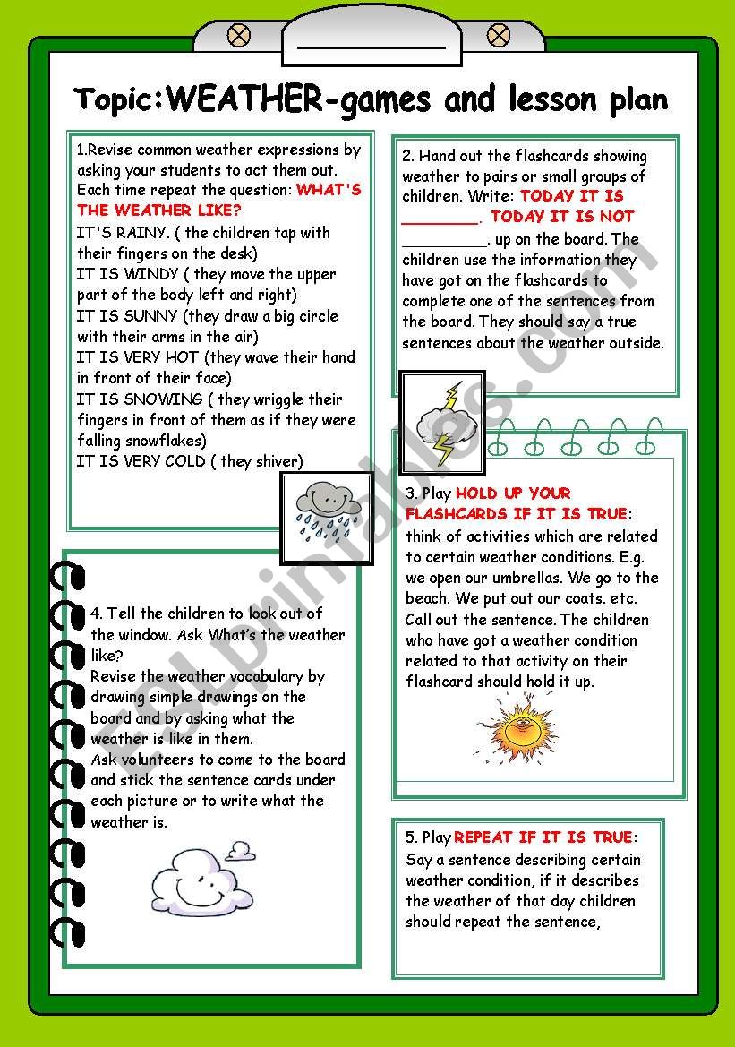 Weather worksheet