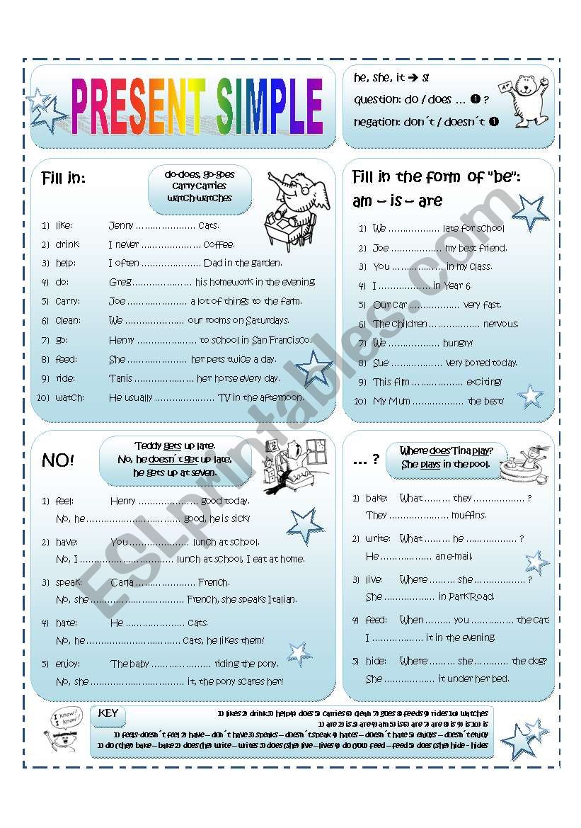 PRESENT SIMPLE worksheet