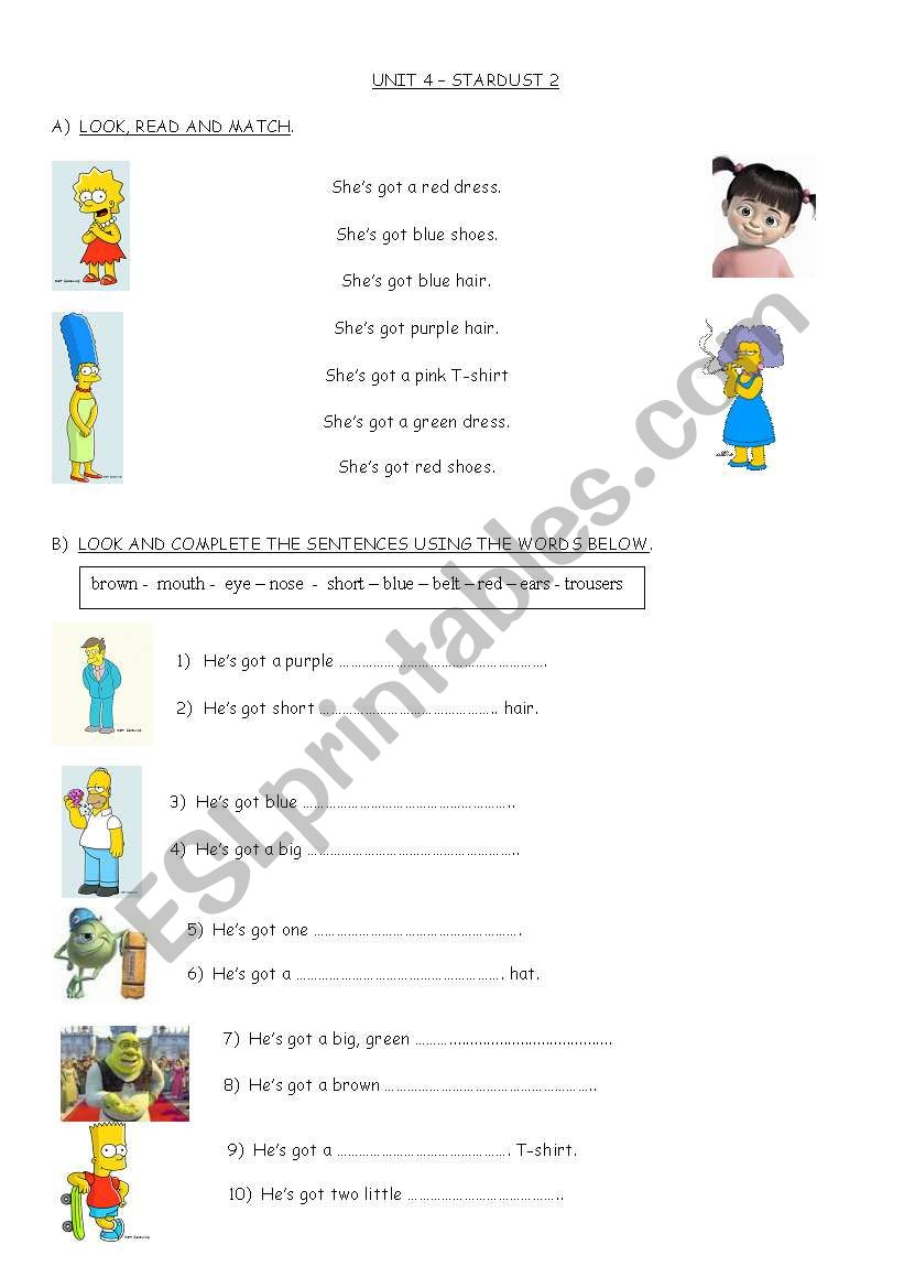 Unit 4 - Stardust 2.OUP worksheet