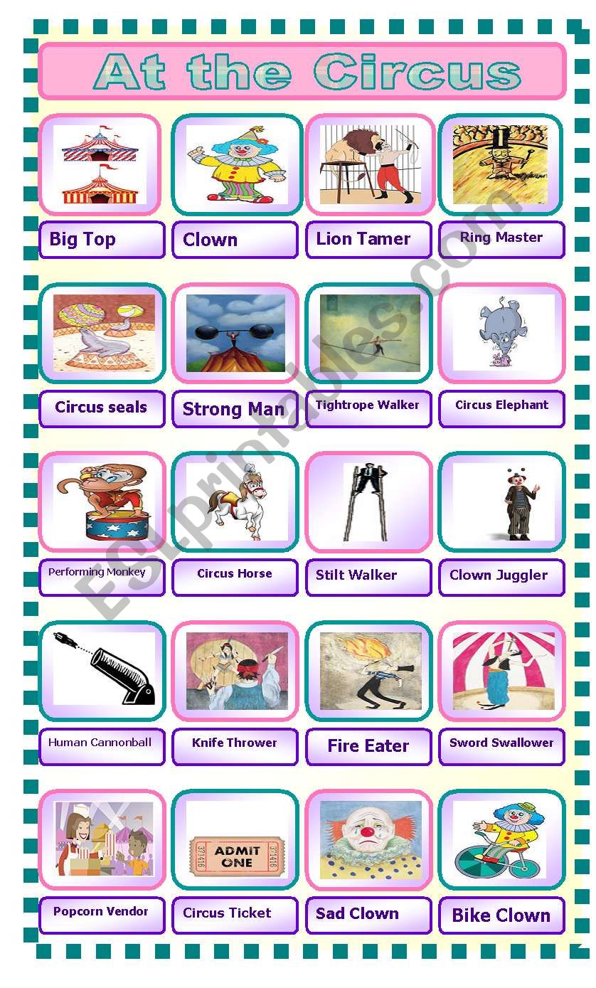 At the Circus worksheet