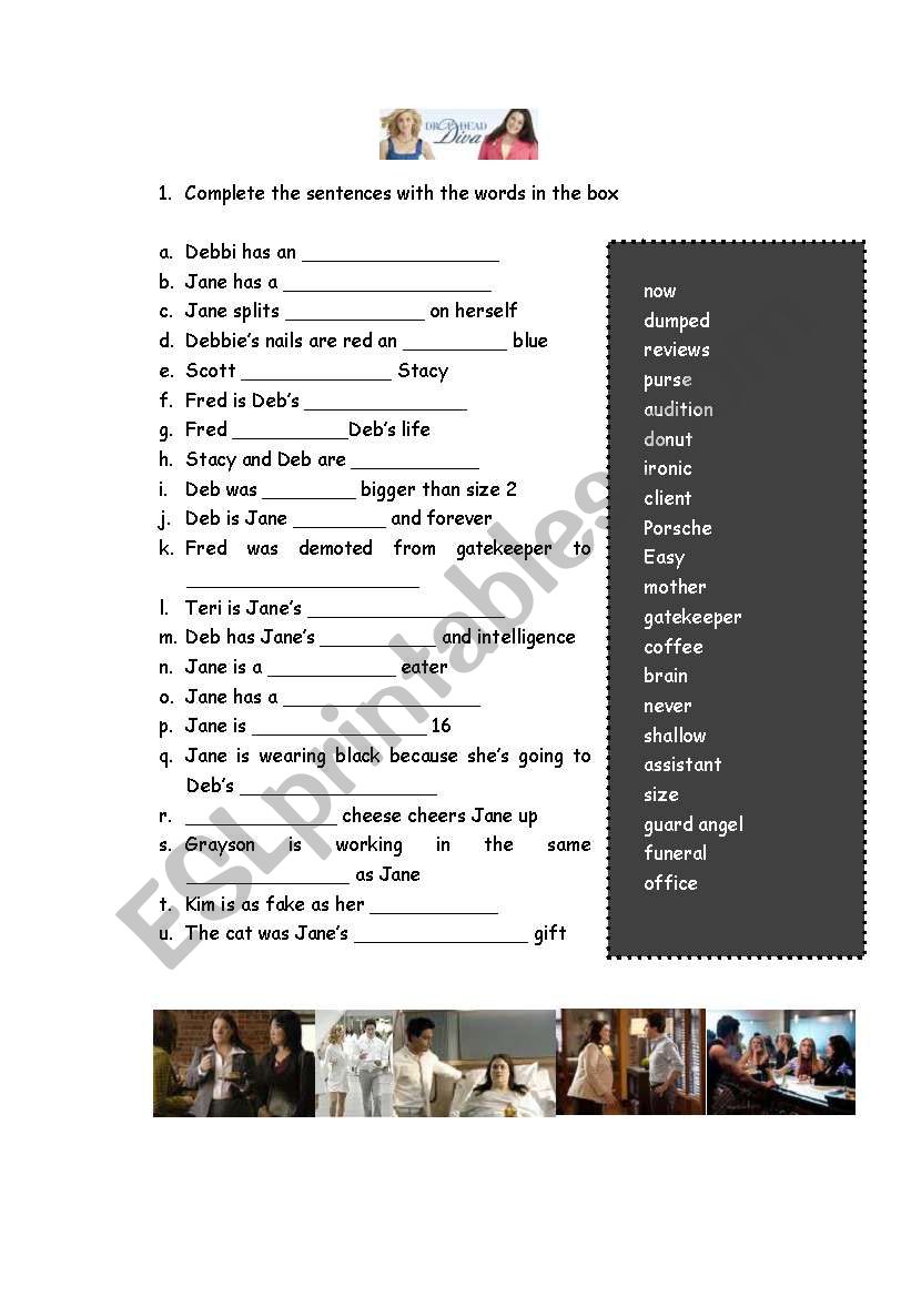 Drop dead diva pilot worksheet