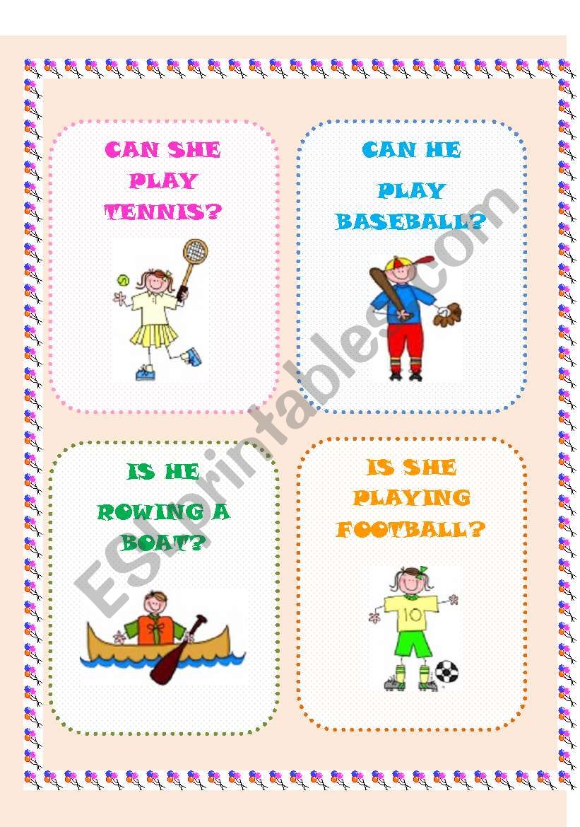 SPEAKING CARDS part 1 worksheet