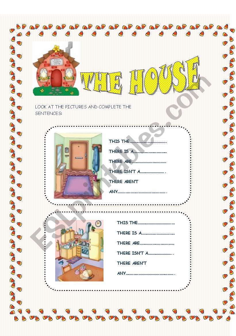 THE HOUSE: writing activity worksheet