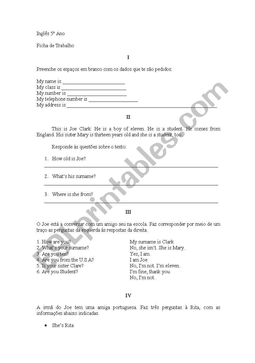 Presentations Formas worksheet