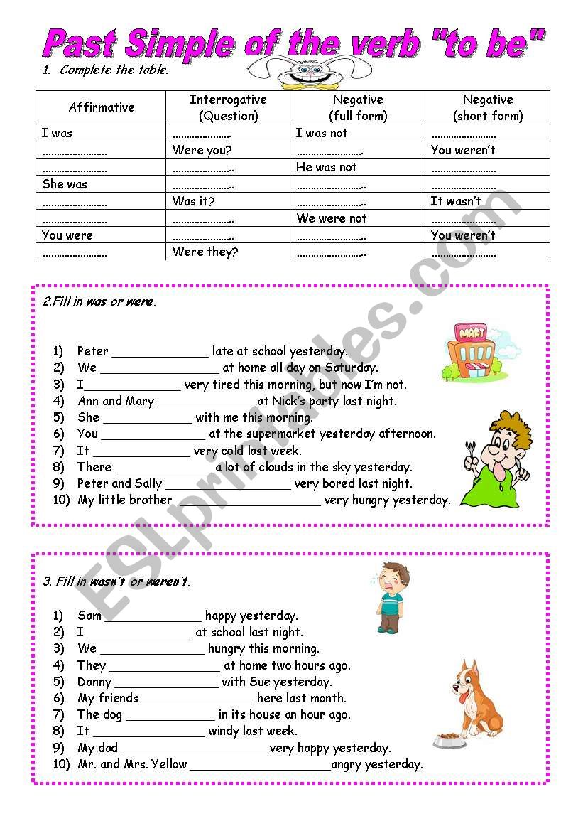 simple-past-of-the-verb-to-be-esl-worksheet-by-vickyvar