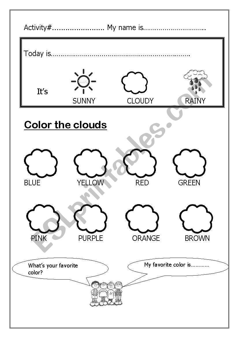 Colors worksheet