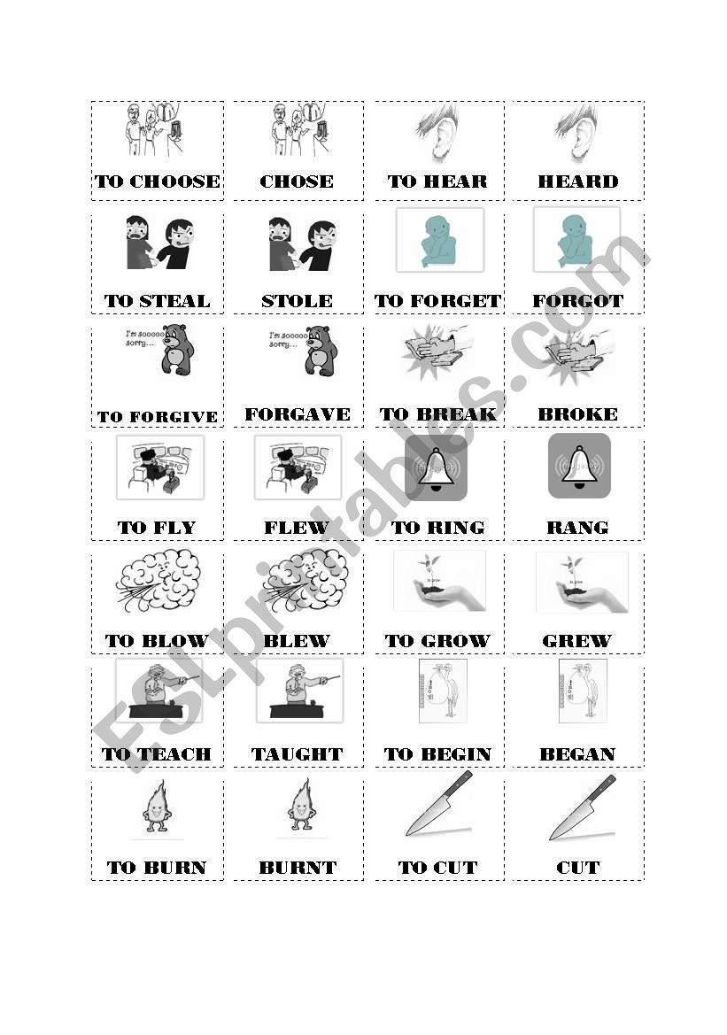 FIND A PAIR - past simple irregular forms PART 2