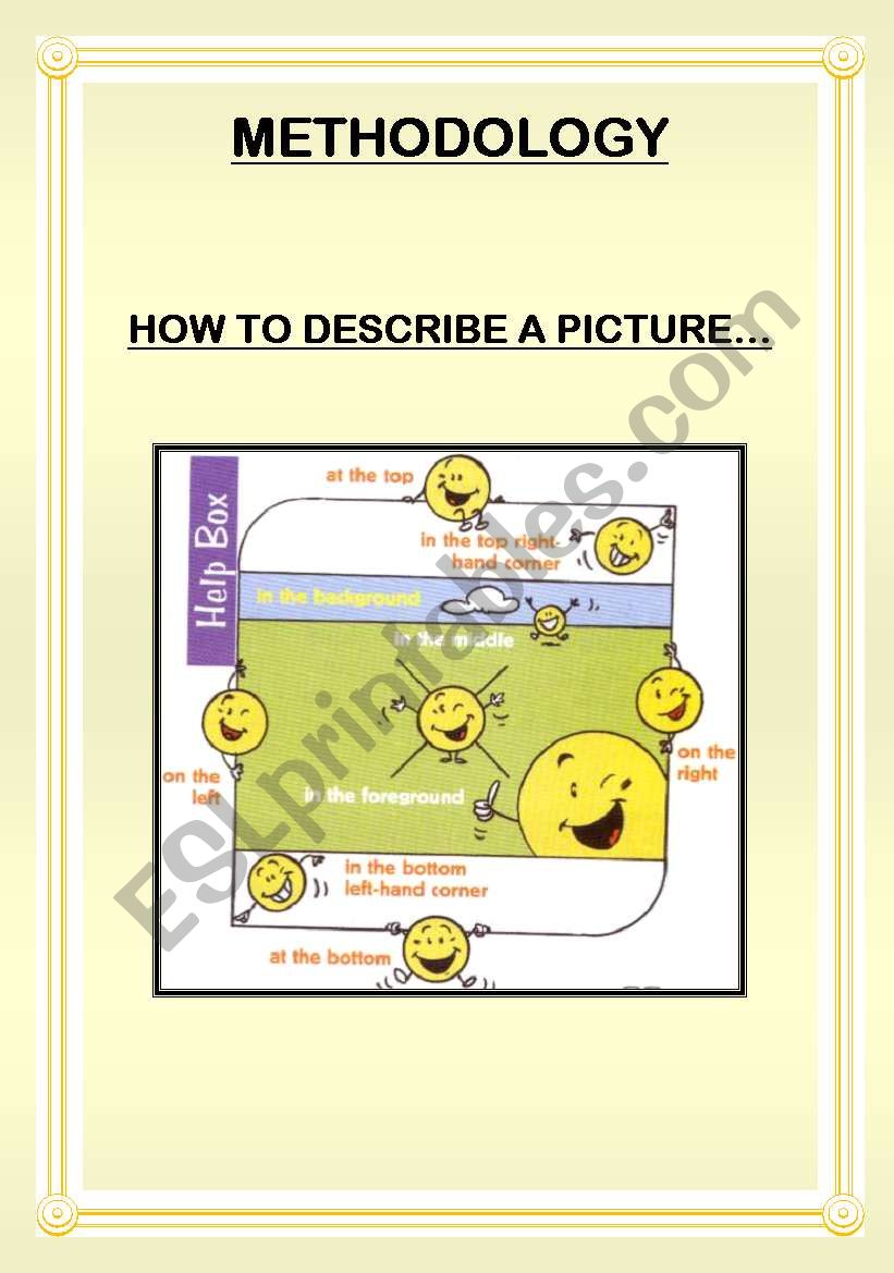 How to describe a picture worksheet