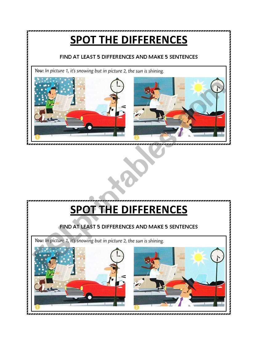 Spot the differences! worksheet