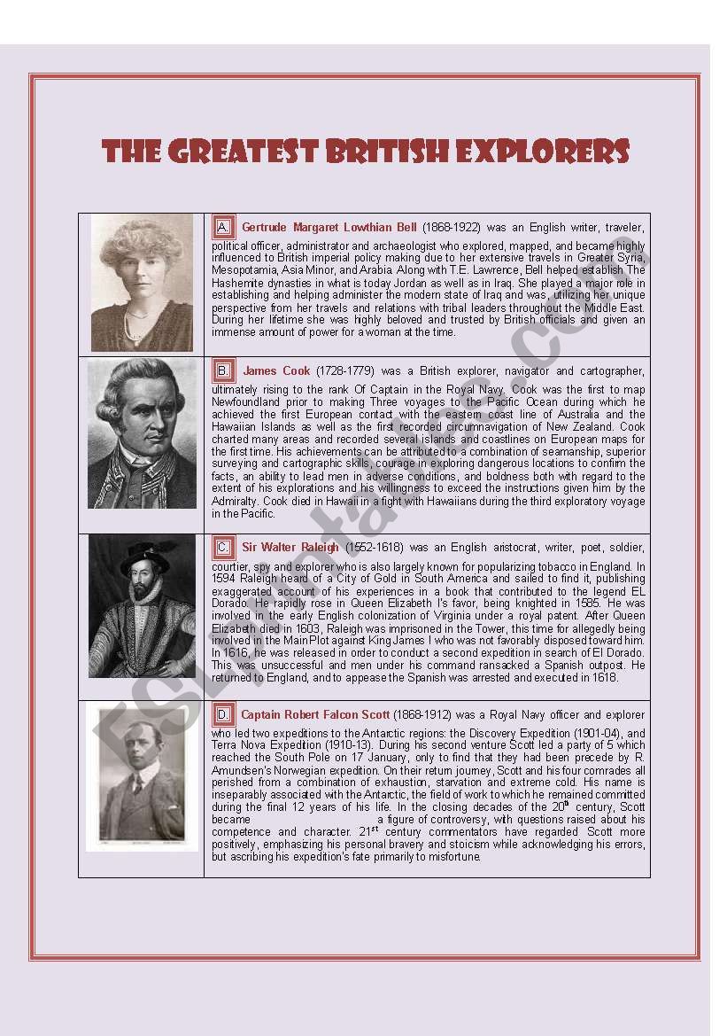 The Greatest British Explorers