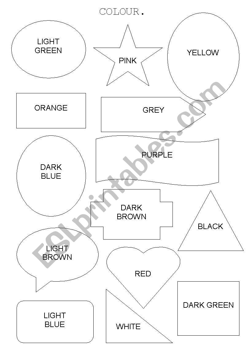 colours and shapes worksheet