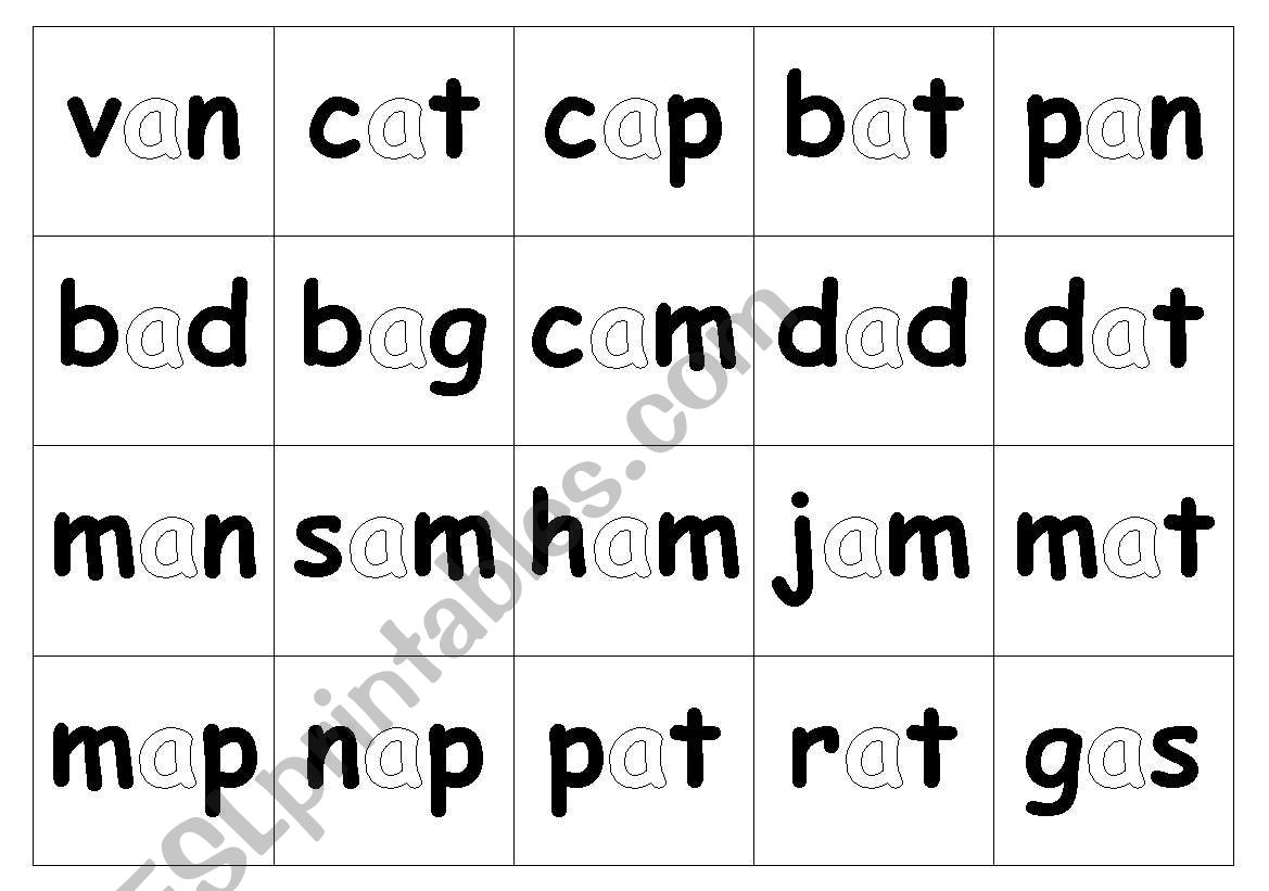 cvc practice worksheet