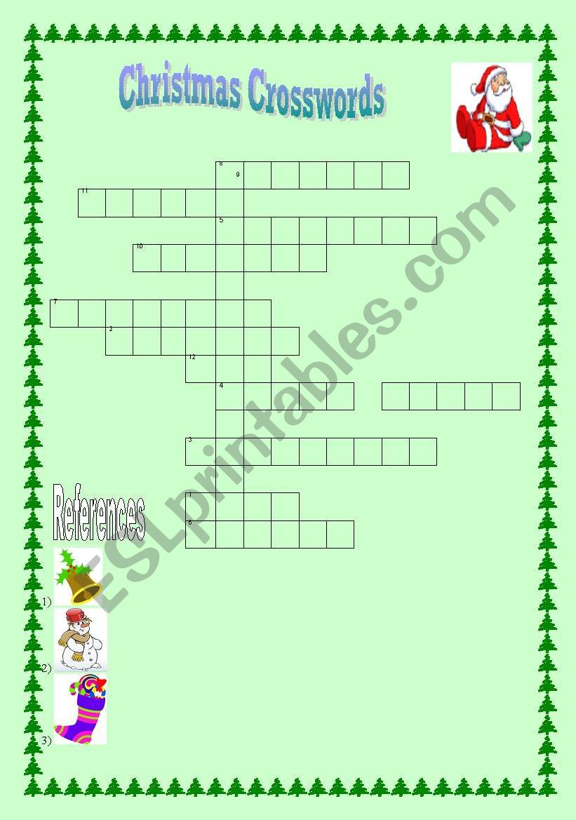 Christmas Crosswords worksheet