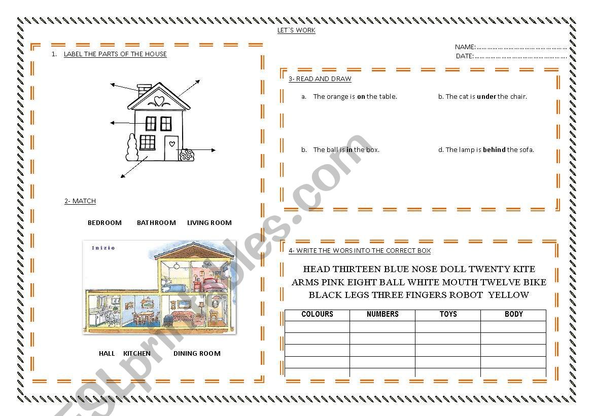 HOME! worksheet