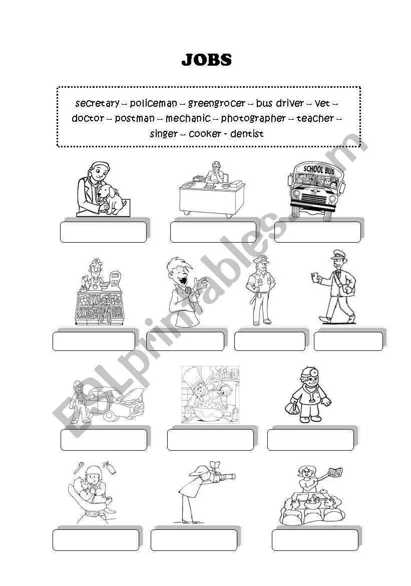 Jobs worksheet