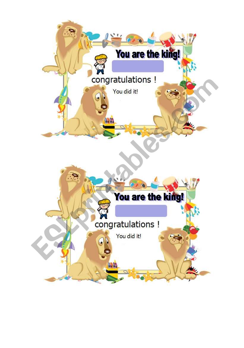 congratulation template worksheet