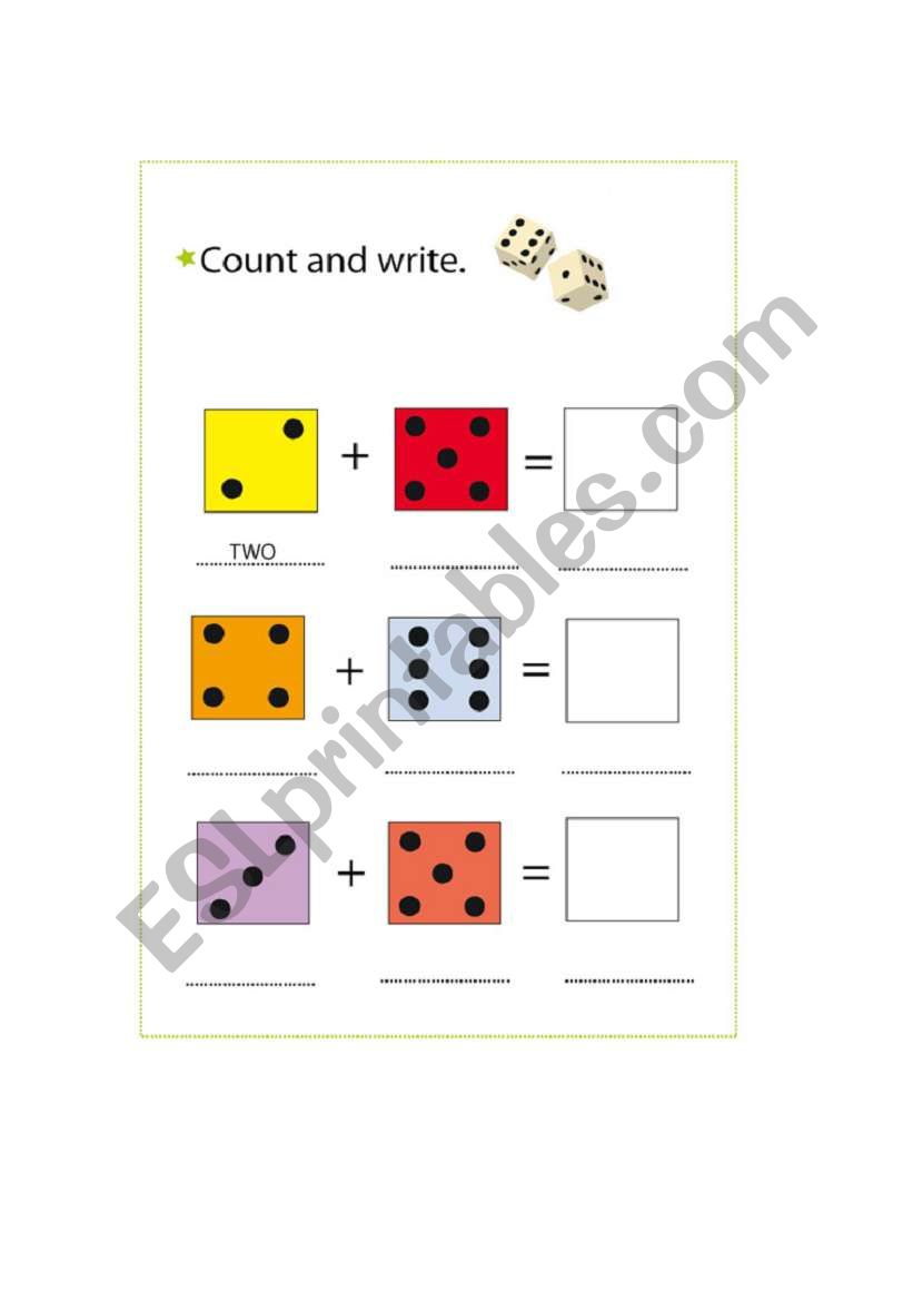 Numbers worksheet