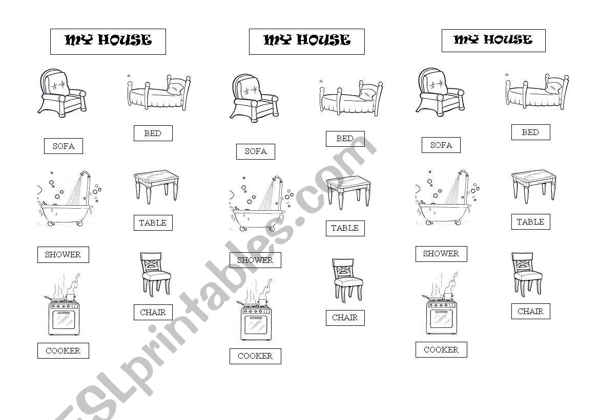Elements of the house worksheet