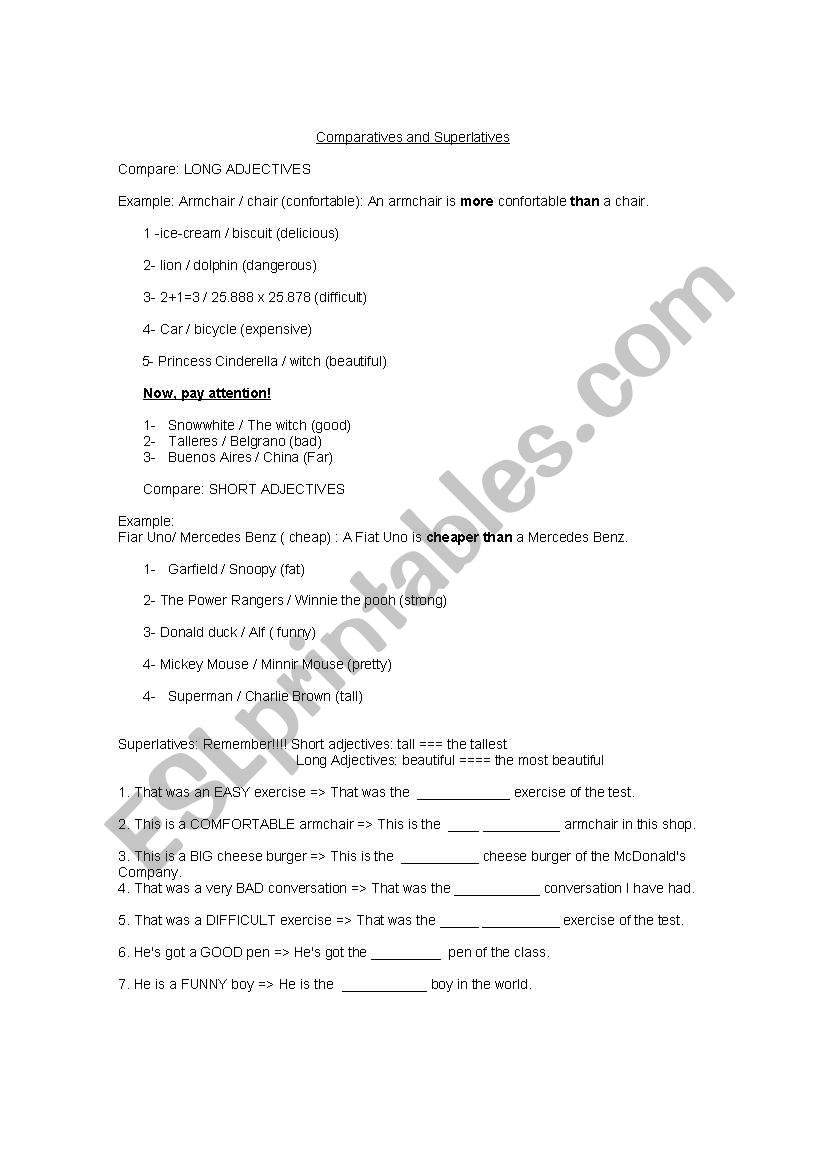 Comparative Adjectives and Simple Past 