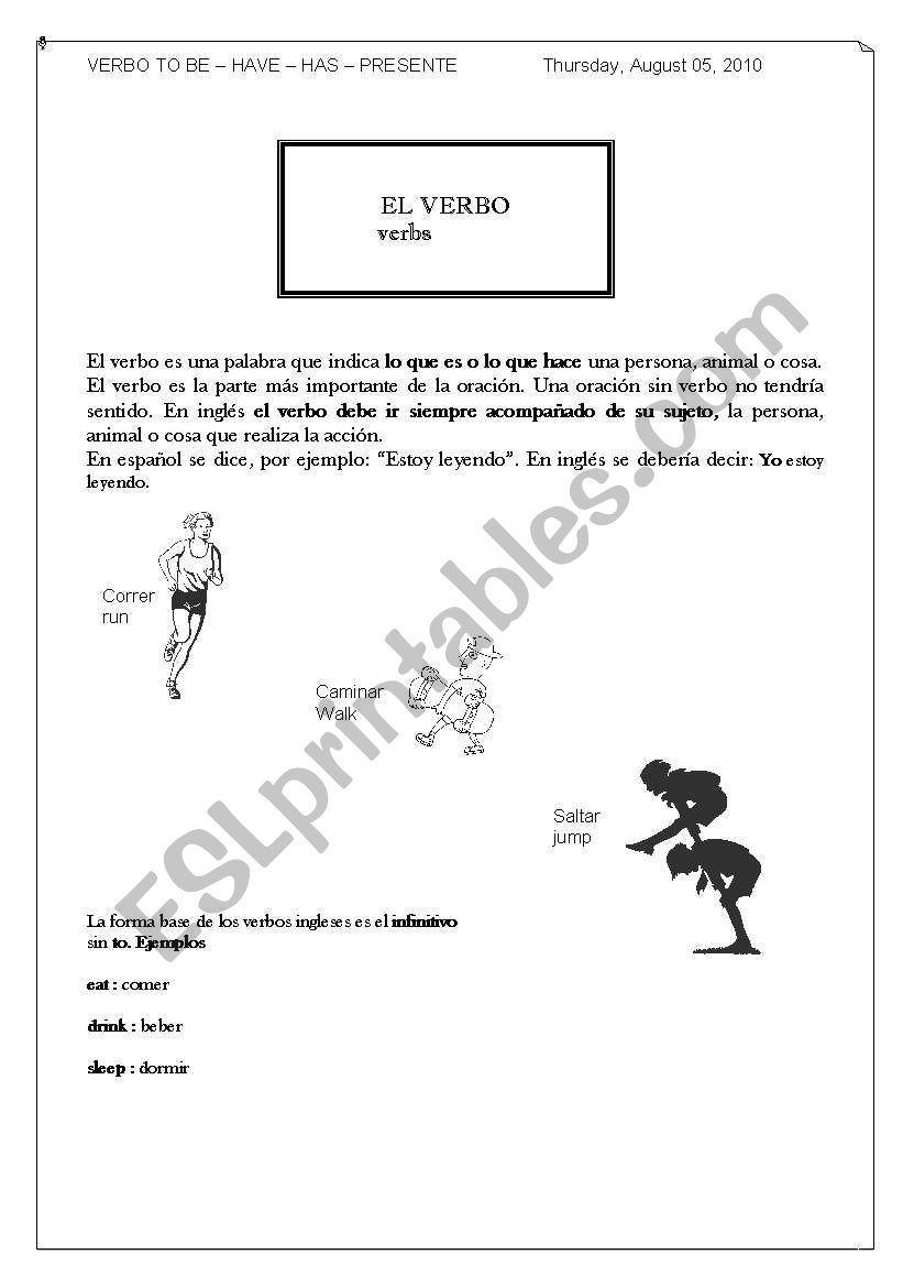 the verb to be - presente simple