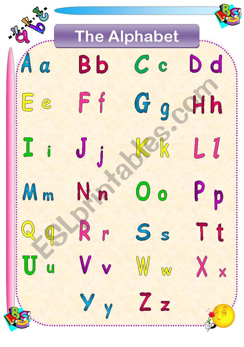 The Alphabet Poster - ESL worksheet by Rosa_Rose