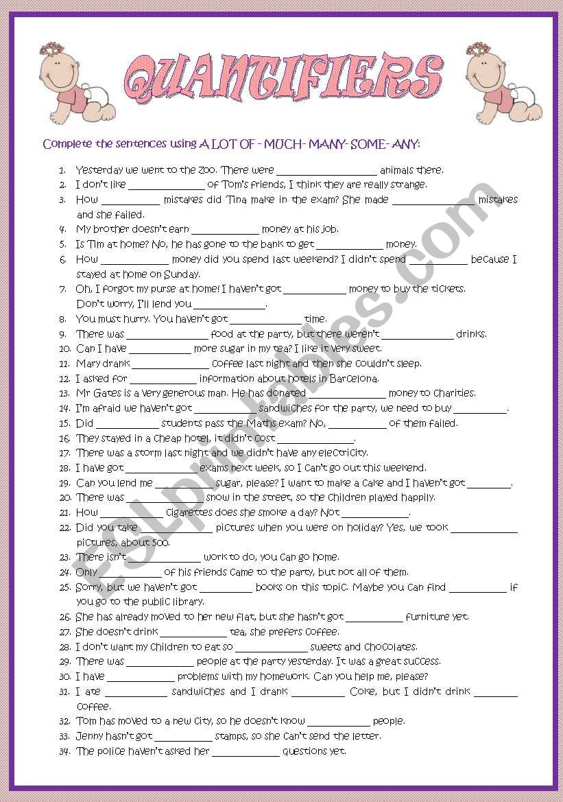 clear explaination about english quantifiers pdf