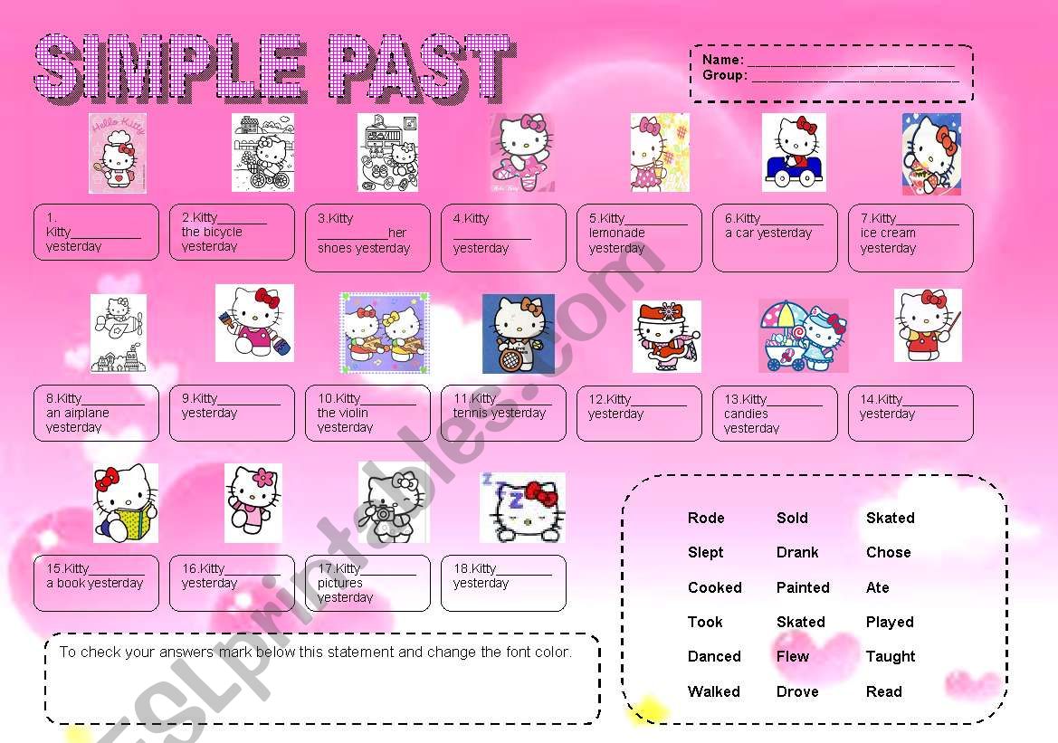 Simple Past worksheet