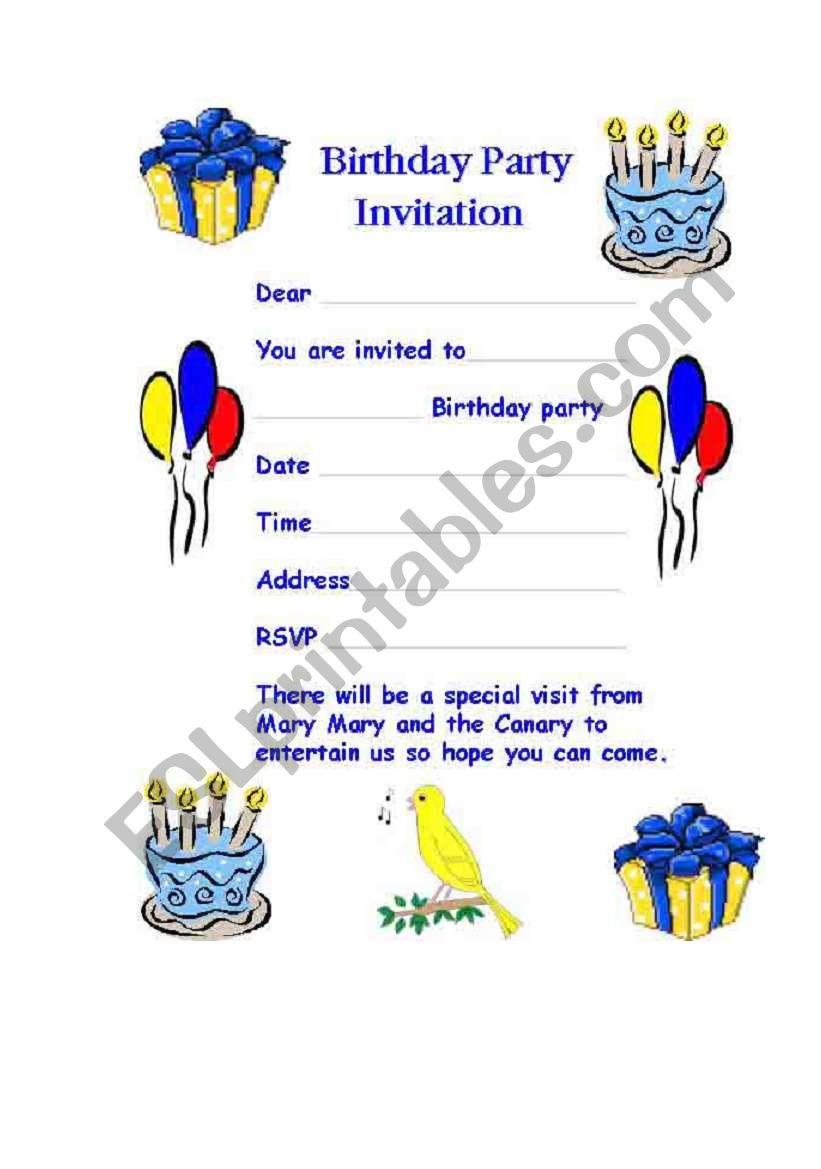 Birthdays worksheet