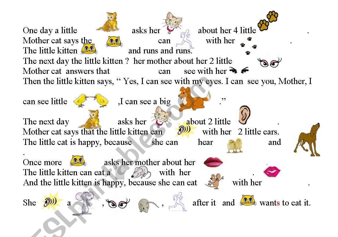 My little kitten worksheet