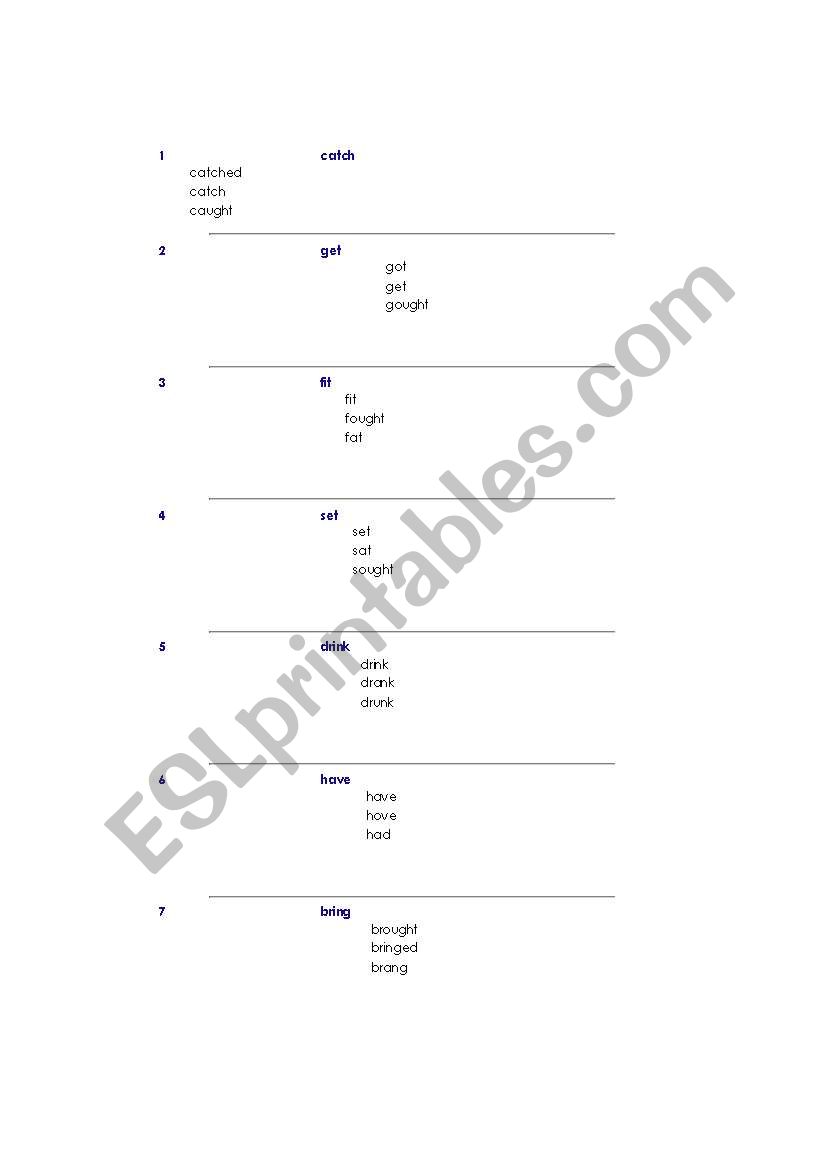 past simple exercise worksheet