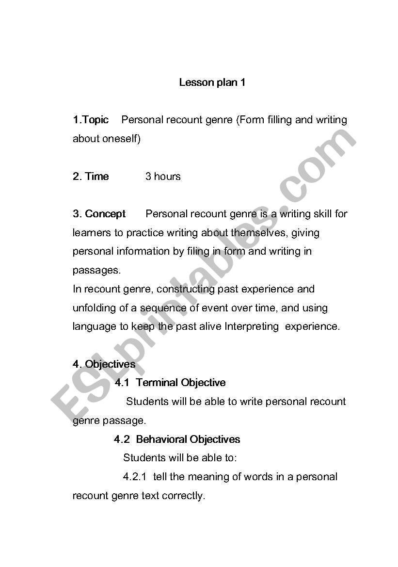 Form Filling and writing personal information