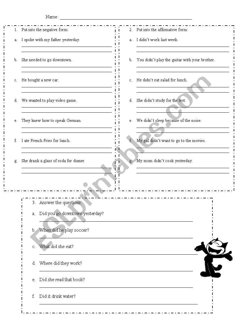 Simple Past Practice worksheet