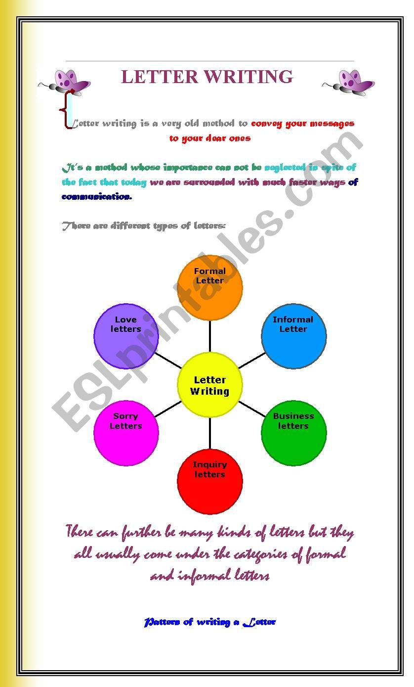 Letter Writing worksheet