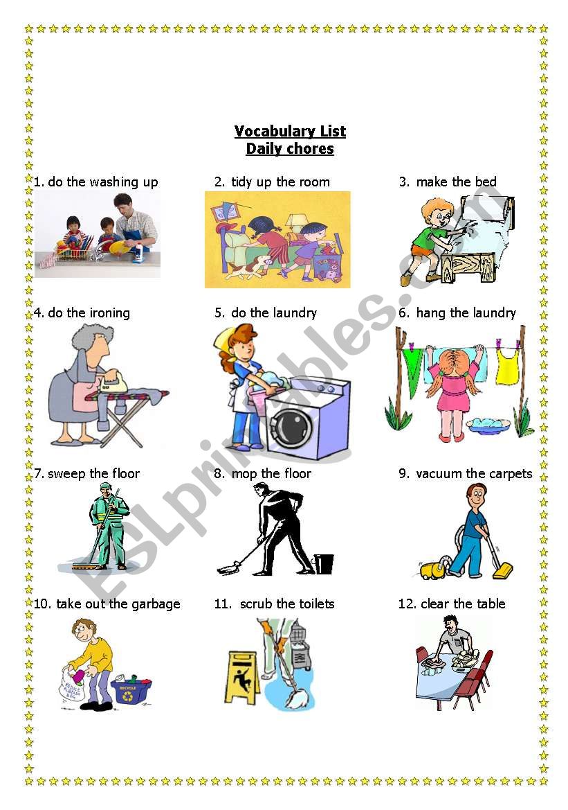 Housework (Daily Chores) Help around the house