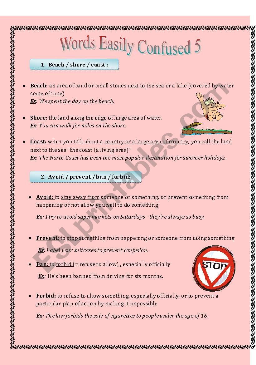 Words Easily Confused 5  worksheet