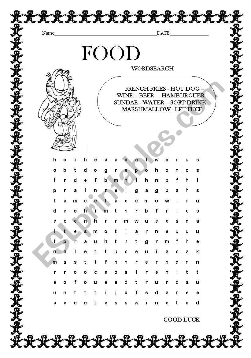 FOOD WORDSEARCH worksheet