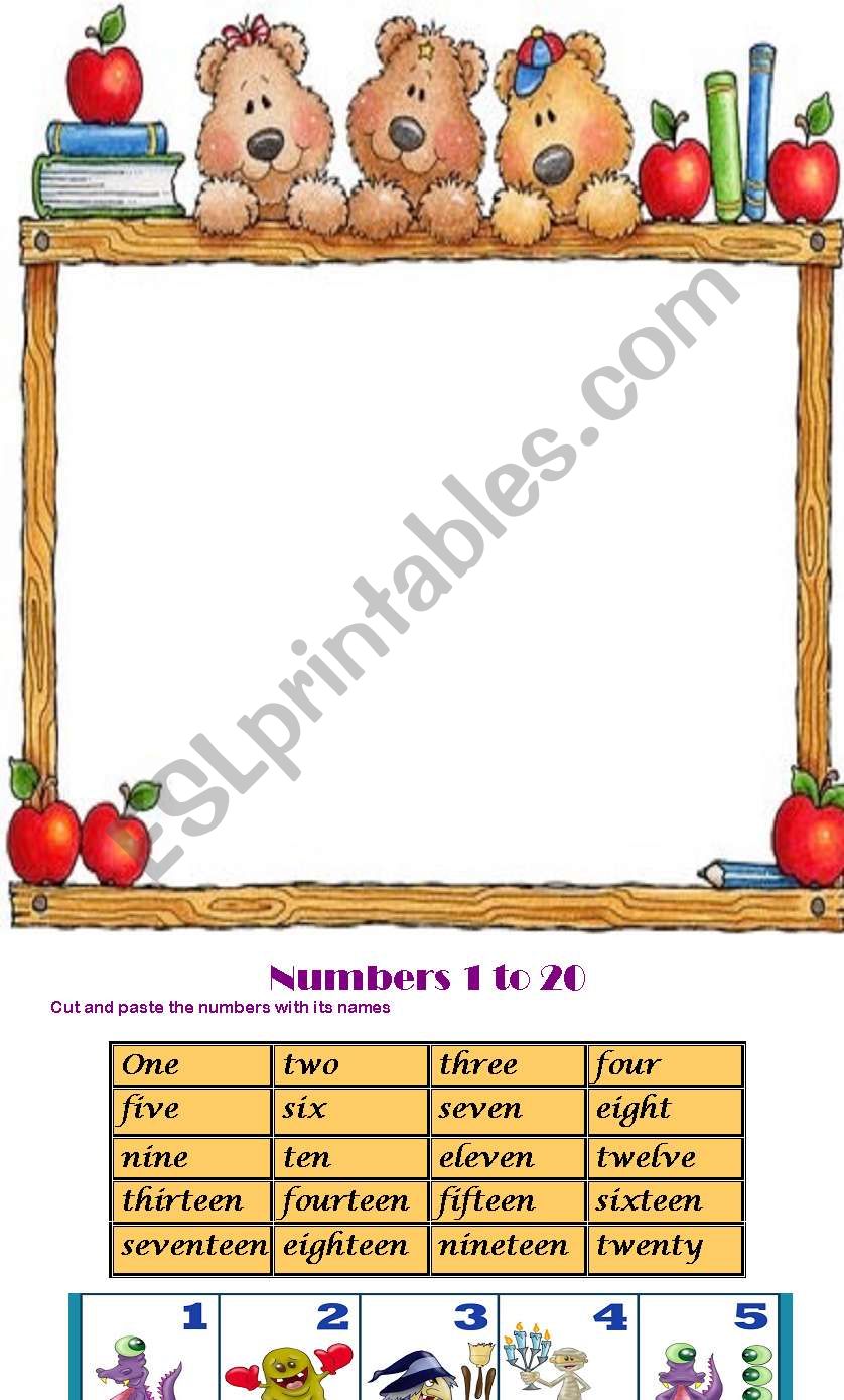 Numbers worksheet