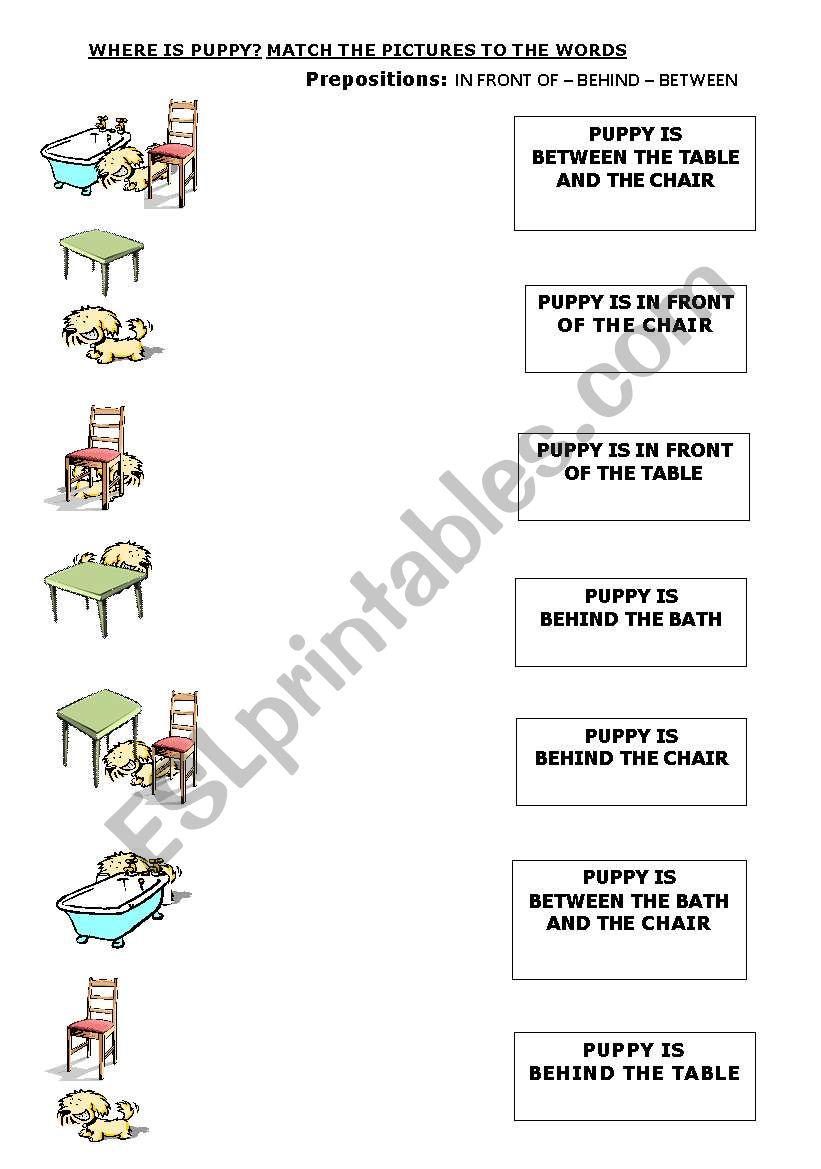WHERE IS PUPPY? 2 worksheet