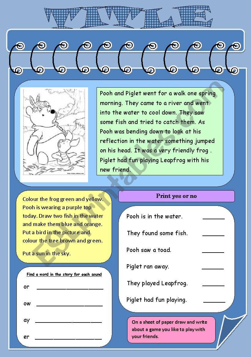 Working with words worksheet