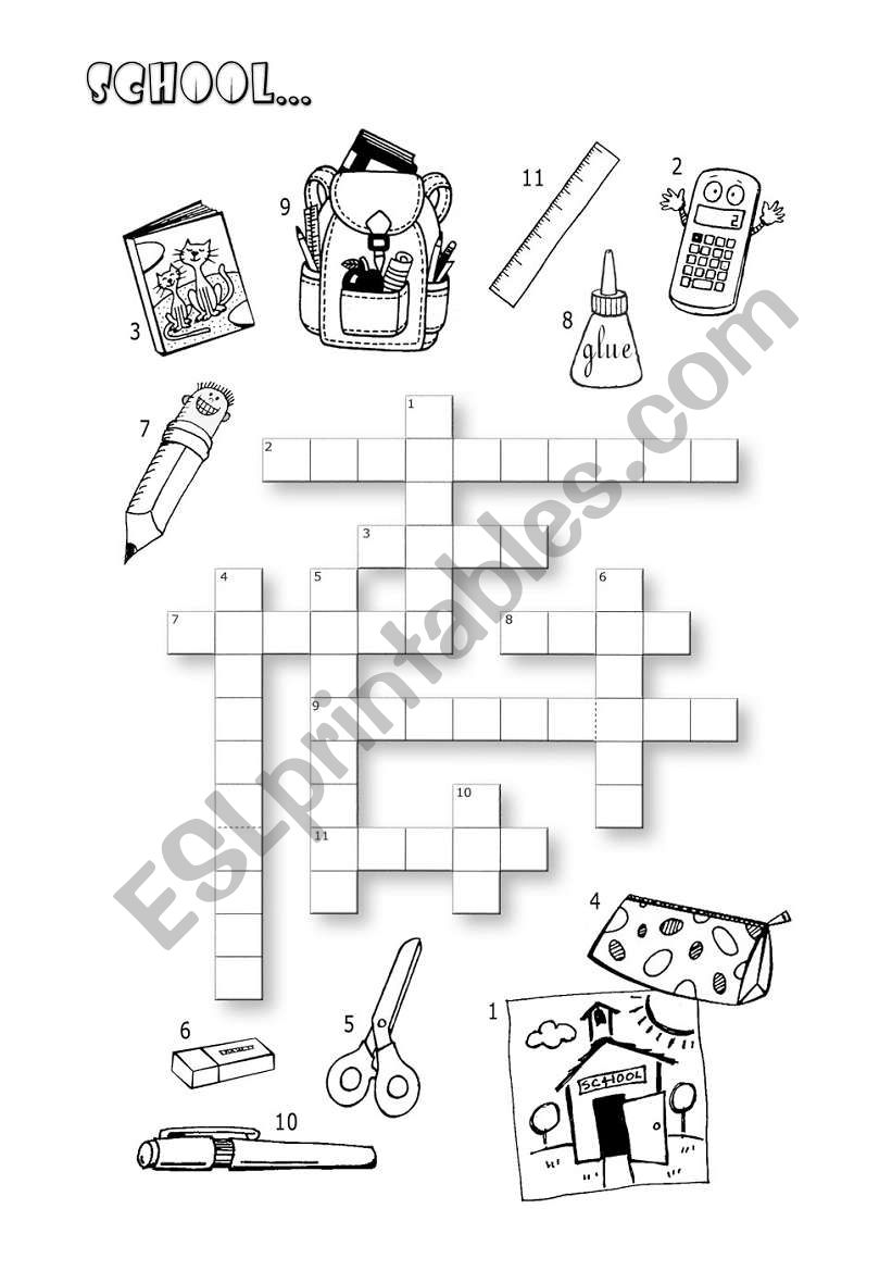 School Crossword worksheet